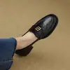 Zapatos de Cuero Estilo Británico Retro para Mujer 2026 Nuevos para Primavera y Otoño Slip-On de Corte Profundo Zapatos Individuales para Mujer Talla Grande Transfronterizos 33-43