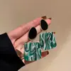 Aretes Largos Europeos y Americanos Transfronterizos de Pétalo de Rosa de Aguja Plateada, Estilo Moderno y Fresco, Aretes Exquisitos y de Alta Gama