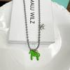 Collar Colgante de Poni con Esmalte de Gota de Dibujos Animados Lindo Mismo Estilo que la Chica Bloggera Divertida Cadena de Collar Versátil Cadena Tendencia