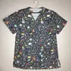 Ropa estampada multicolor para lavar a mano para hombres y mujeres, batas quirúrgicas de manga corta, ropa interior para personal médico, uniformes de enfermería de comercio exterior