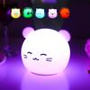 Lámpara de Silicona Panda al por Mayor Personalizada Carga USB Luz Nocturna Colorida Táctil LED Protección Ocular Lámpara de Escritorio Luz de Ambiente