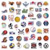 50 pegatinas autoadhesivas de deportes de pelota, rugby, voleibol, softbol, fútbol, NBA, baloncesto.