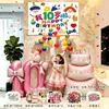 Decoración de pared para escena de cumpleaños de niña, globos con número para niña, celebración del 5º cumpleaños infantil, 3 accesorios fotográficos ceremoniales