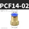 Conector Neumático de Aire de Enchufe Rápido PCF con Rosca Interna Conector Rápido de Paso Recto Cobre Acero Inoxidable PCF4-M5/6-01/8-02