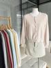 Cardigan Tricotado de Cor Doce, Gola Redonda Simples, Botões Únicos, Estilo Coreano, Jaqueta de Manga Longa, Novo Estilo Suave para o Início do Outono, Feminino