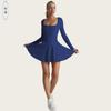 Vestido Deportivo de Golf Yoga sin Espalda Popular Transfronterizo Muyao para Correr Fitness con Pantalones Cortos Vestido de Tenis de Manga Larga