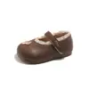 Zapatos de Cuero con Adorno de Encaje para Niñas 2026 Moda Primavera y Otoño Zapatos de Princesa Bordados de Champiñón de Dibujos Animados para Niñas y Niños Pequeños