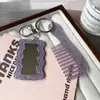 Novo Espelho de Maquiagem Acrílico em Formato de Coração Pente Chaveiro Pingente de Bolsa com Glitter Lantejoula Ornamento de Acessório DIY