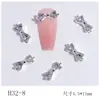 Joyería para Uñas Cyber Celebrant Mariposa Corbata Diamante Super Brillante Diamante Triangular Aleación Lazo Oro y Plata Decoración de Uñas Diamante