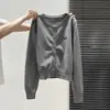 Cardigan Tricot Preto Gola Redonda Bordado com Laço para Mulheres Outono/Inverno 2026 de Botão Único Suave de Alta Qualidade