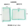 Saco de Armazenamento Transparente Sarja A6 Adesivo de Película Cortada para Armazenamento de Adesivos Material para Diário Pessoal Cor Sólida Simples Fresco Estojo para Lápis Grande Capacidade