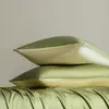 Fundas de almohada de color liso Lyocell Tencel Clase A para uso doméstico, Juego de par doble 48X74, Funda de almohada de seda para verano