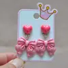 Aretes para Niñas, Clip para Oreja, Aretes Indoloros para Niñas Perforadas, Joyería de la Princesa Elsa, Lindos Aretes de Juguete para Niñas Pequeñas