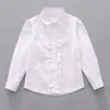 Conjunto de Peça Única Camisa de Manga Longa Calças Saia Curta Primavera e Outono Estilo Universitário Camisa Britânica Roupa Infantil Meninos e Meninas Uniforme Escolar Roupa de Classe