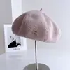 Moda Retro Literaria Japonesa Boina para Mujer Otoño Invierno Versátil Literaria Sombrero de Pintor Protección contra el Frío Calidez Sombrero de Calabaza Tendencia