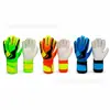 Guantes de portero de fútbol de grado de competición, látex con protección para los dedos, transpirables y antideslizantes, guantes de portero para niños al por mayor