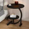 Mesa Auxiliar de Sofá Sala de Estar Hogar Balcón Mesa de Té Estante de Almacenamiento Mesa de Café Pequeña de Lujo Ligero Mesa Móvil Gabinete Lateral Mesa Lateral