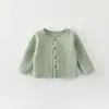 Blusas para niños, algodón puro Clase A, cárdigan cálido de tres capas para otoño e invierno, adecuado para niños y niñas, se puede usar como capa exterior