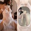 Lingerie Floral Sexy, Pijama Sexy Sem Costas, Camisola Tentadora de Renda Transparente Halterneck Modeladora de Corpo, Envio Direto