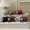 Bolso Cruzado Retro de Lunares y Corazón para Niña Bolso de Hombro Moda Niñas Bolso de Cadena Nuevo Bolso Cubo Pequeño para Niñas