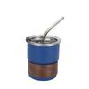 Vaso para Café Americano Helado de Acero Inoxidable 304, Vaso Atractivo y Práctico con Tapa, Vaso Anti-Escaldaduras Estilo Camping al Aire Libre, Vaso para Beber