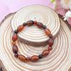 Cuentas de ágata natural Pulsera de ágata pavo real Cuentas de ágata roja Pulsera de cristal Joyería étnica Venta al por mayor