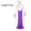Jiuxi Color Transparente TPE Emulación 22cm Aparato Femenino Palo AV Comercio Exterior Amazon Suministros para Adultos