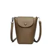 Bolso Cubo 2025 Verano Nuevo Color Sólido Simple para Mujer Tendencia Transfronteriza Hombro Único Cruzado Bolso de Mamá Casual Pequeño