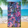 Toalla de Playa con Estampado de Stitch Lindo de Dibujos Animados y Anime, Toalla de Baño de Microfibra Secado Rápido Transfronteriza, Toalla de Playa Espesa