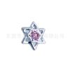 Jiangtai F136 Titanio Clavo para Hueso del Oído Estrella de Seis Puntas Incrustado con Zircón Joyería para Perforación Corporal de Aleación de Titanio G23 Clavo para la Oreja