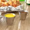 Copo para molho de aço inoxidável 304 Prato de molho coreano Tigela para lanche de ovo Tigela para molho de tomate e frutas Balde de vinho pequeno