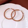 Pendientes Redondos de Color Sólido con Pasador Plateado Estilo Commuter Europeo y Americano, Aros de Oreja de Personalidad Simples y de Moda, Pendientes Versátiles para el Día a Día para Mujeres al por Mayor