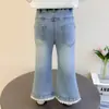 Pantalones para Niña Primavera y Otoño 2026 Nueva Moda Casual de Pantalón de Boca de Campana para Bebés Niñas, Jeans de Otoño para Niños