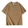 Vestuário Masculino para Exportação, Camiseta de Manga Curta em Algodão Penteado, Ombro Caído, Gola Redonda, Gramatura Pesada 260g, Cor Sólida, Caimento Solto, Atacado Transfronteiriço