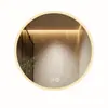 Espejo inteligente redondo para baño montado en la pared hotel anti-vaho con luz pantalla táctil LED espejo redondo para baño