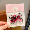 Horquilla Roja Infantil para Festival de Primavera, Pin de Tela Roja con Puntos Blancos Lindo para Niña con Lazo, Horquilla con Ambiente de Año Nuevo