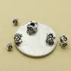 Accesorios de Plata de Ley S925 Flor de Tres Caras Flor de Cuatro Caras Accesorios con Perlas diy Versátil Cristal Granate