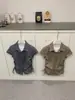 Wgwe Verão Estilo Coreano Estilo Universitário Xadrez Retrô Versátil Cintura Fina Gola Polo Manga Curta Camisa para Mulheres W9903