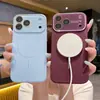 Adecuado para funda de teléfono magnética con ventana grande para Apple 17 Pro Max, funda protectora anti-huellas dactilares de cobertura completa anti-caídas para iPhone 16