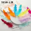Shangjin Colorido Pluma Crecimiento Natural Rizado DIY Flores Ramo Empaque Accesorios Combinación de Atmósfera