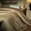 Juego de ropa de cama de cuatro piezas de color sólido, 100 unidades, doble capa, 500 hilos, algodón de fibra larga, tacto de lujo ligero de alta gama, sábana, funda de edredón, algodón puro, ropa de cama de algodón