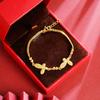 Pulsera de mariposa de lujo ligera de verano de oro y arena de Vietnam para mujer, accesorios de joyería de lujo ligeros de nicho de alta gama al por mayor