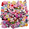 Serie Chica Rosa 100 Mezclado Aleatorio Zuecos Zapato Flores Pvc Chica Rosa Estilo Ins Hebillas de Zapato