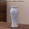 Jarrón de flores de gran diámetro, de cerámica simple, hidropónico, con adornos, estilo vintage, para casa de familia, estilo chino, sencillo.