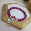 Pulseira de Tornozeleira Prata s999 Pintura de Cozimento Deus da Riqueza Pingente de Cinábrio Pulseira Prata Deus da Riqueza Deus da Riqueza de Cinco Vias Safe Nafu Corda de Mão Vermelha