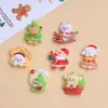 Animales Lindos de Navidad Dibujos Animados Hecho a Mano DIY Accesorios para Joyería Pegamento de Crema Resina Accesorios Pequeños Paquete de Materiales para Pasadores