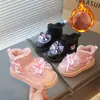 Botas de Nieve para Niñas Kuromi Aterciopeladas Gruesas Invierno 2026 Nuevas Botas de Algodón Niñas Cálidas Piel Algodón Zapatos