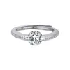 Anel de Prata Esterlina S925 com Diamante Único Suspense Suspenso Brilhante para Mulheres Retro Acessível Luxo Moda Nicho Alto Padrão Exquisito Versátil