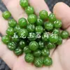 Cuentas de Calabaza Azul Marino, Cuentas Sueltas de Jade, Jade Amarillo, Cuentas Redondas de Calabaza de la Suerte Verde, Accesorios para Pulseras DIY, Cuentas de Jade