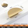 Nuevo Estilo Chino Lujo Ligero Manija Semicircular Dorada Simple Puerta de Gabinete Puerta Redonda de Gabinete Manija de Puerta de Gabinete Negra Curva